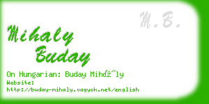 mihaly buday business card